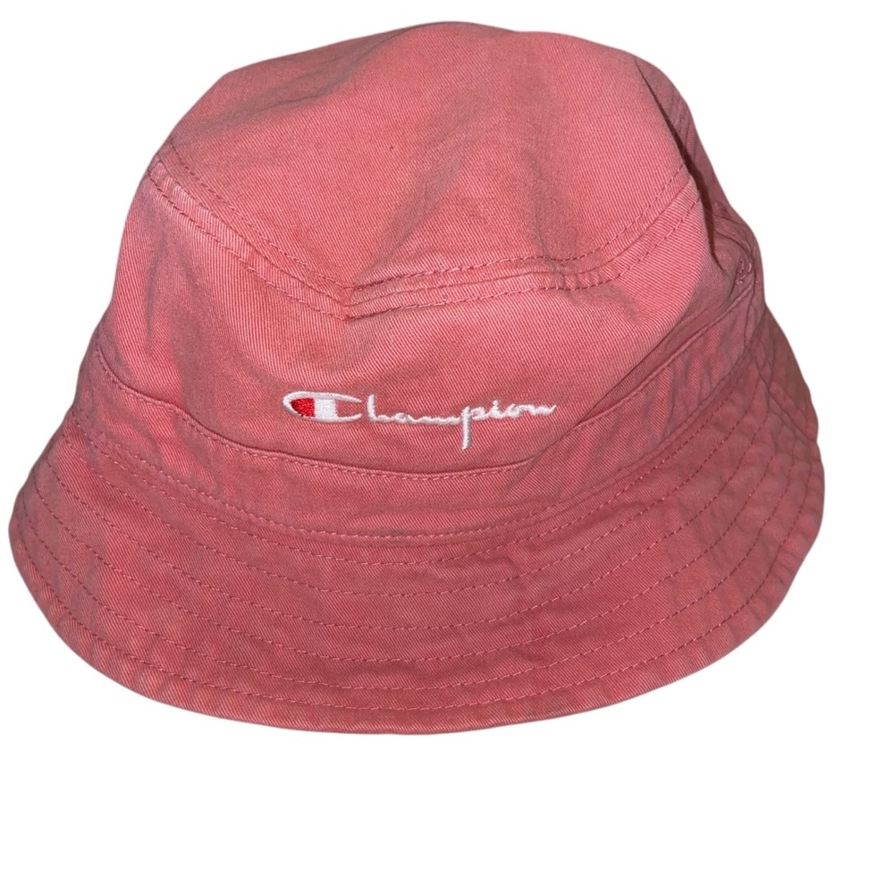 Champion Hat Unisex One Size Womens Mens  Authentic Bucket Embroidered Logo Pink